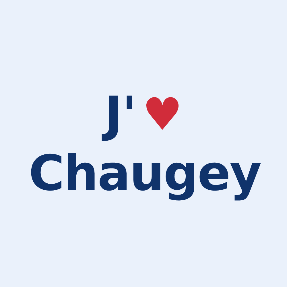 Sticker personnalisé Chaugey — design J'aime Chaugey