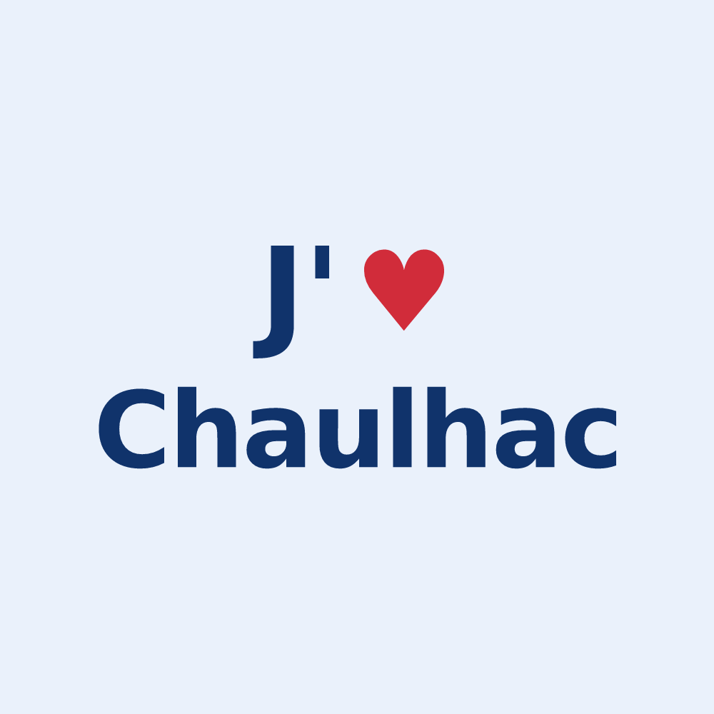 Sticker personnalisé Chaulhac — design J'aime Chaulhac
