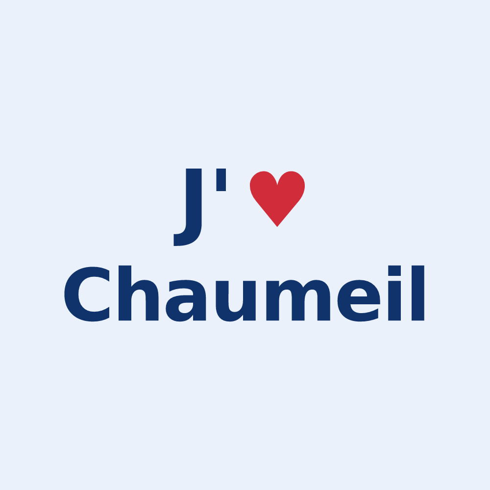Sticker personnalisé Chaumeil — design J'aime Chaumeil