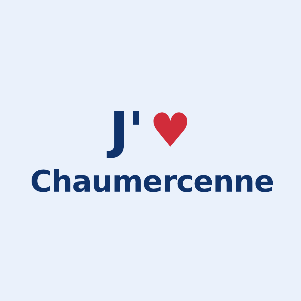 Sticker personnalisé Chaumercenne — design J'aime Chaumercenne