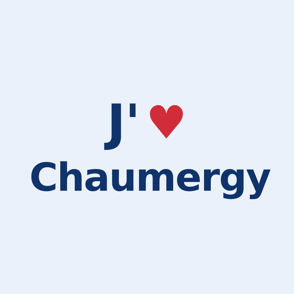 Sticker personnalisé Chaumergy — design J'aime Chaumergy