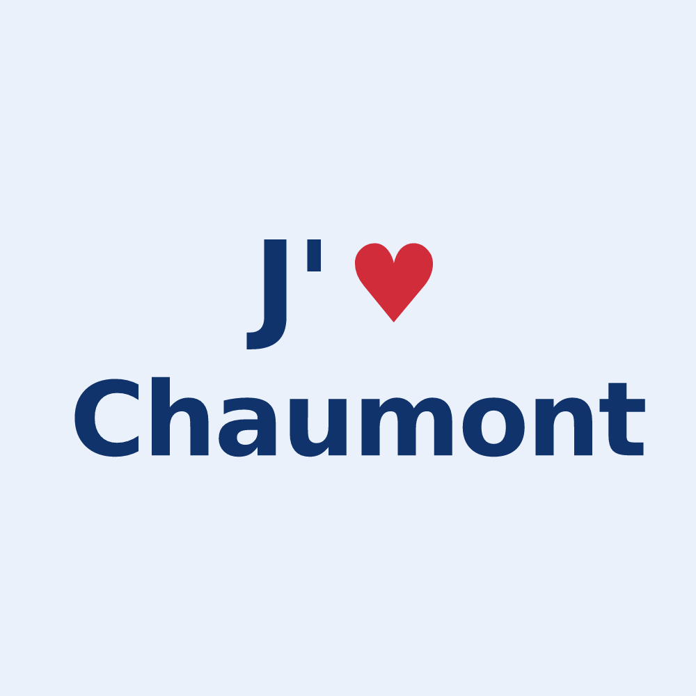 Sticker personnalisé Chaumont — design J'aime Chaumont