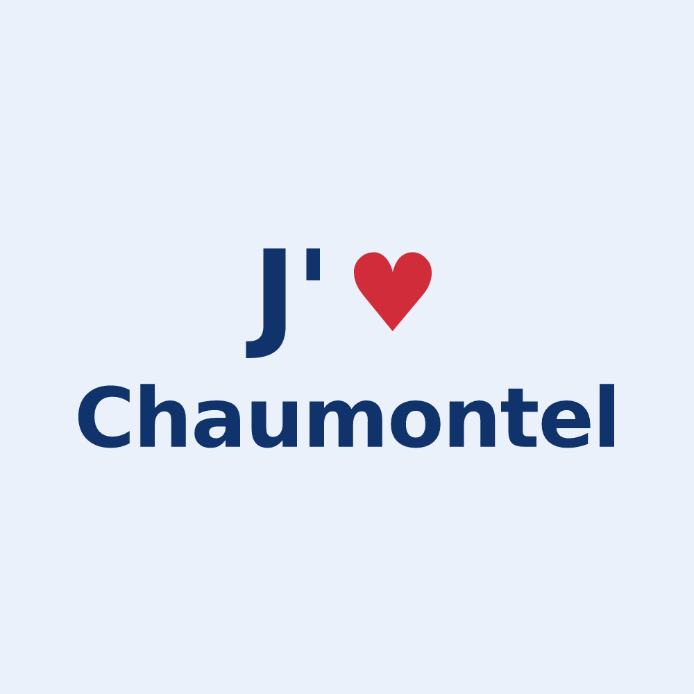 Sticker personnalisé Chaumontel — design J'aime Chaumontel