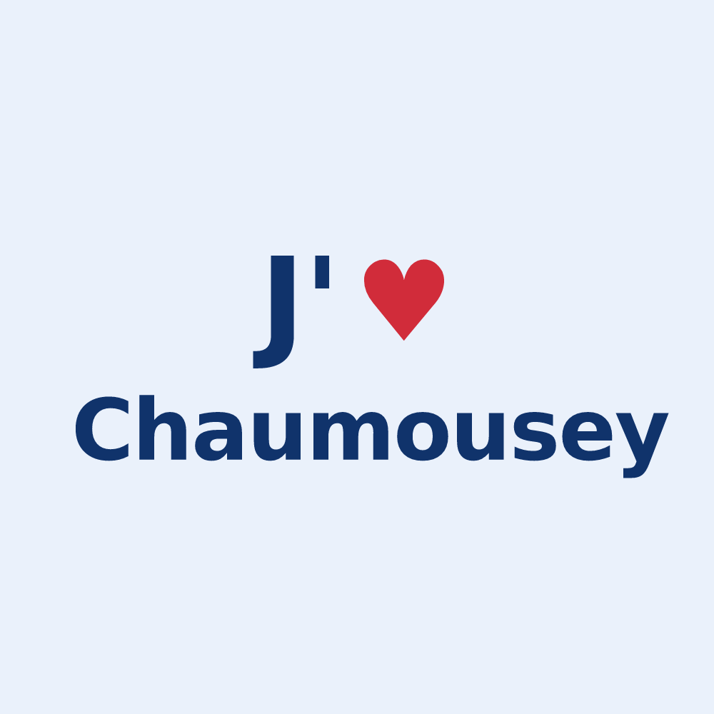 Sticker personnalisé Chaumousey — design J'aime Chaumousey