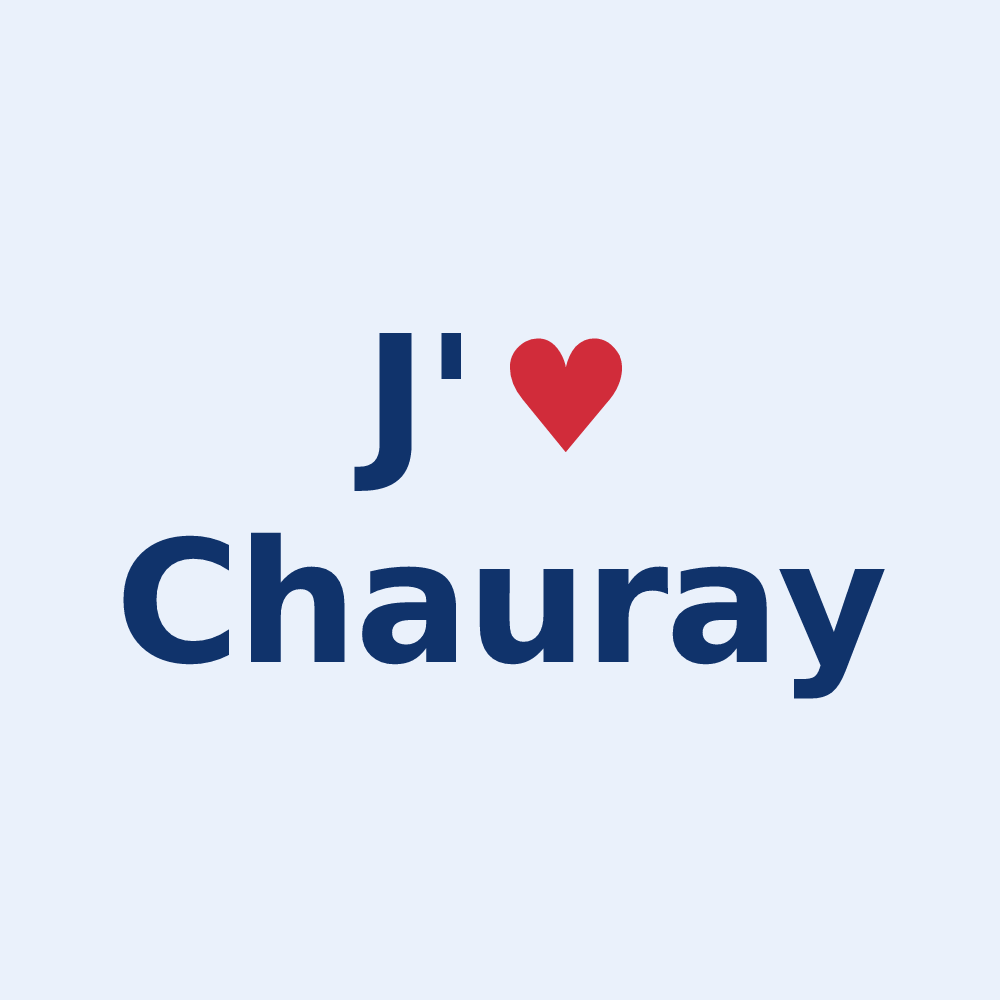Sticker personnalisé Chauray — design J'aime Chauray