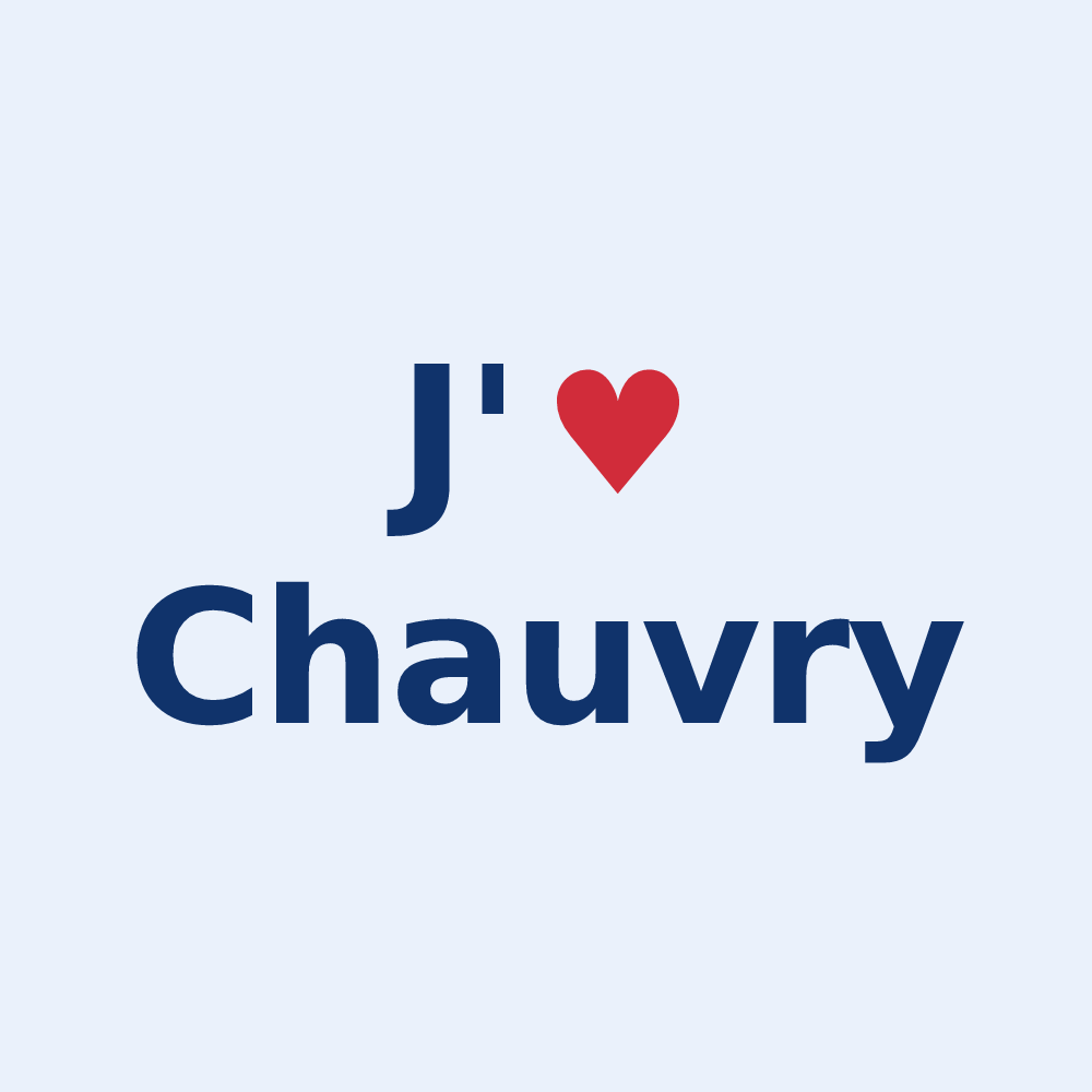 Sticker personnalisé Chauvry — design J'aime Chauvry