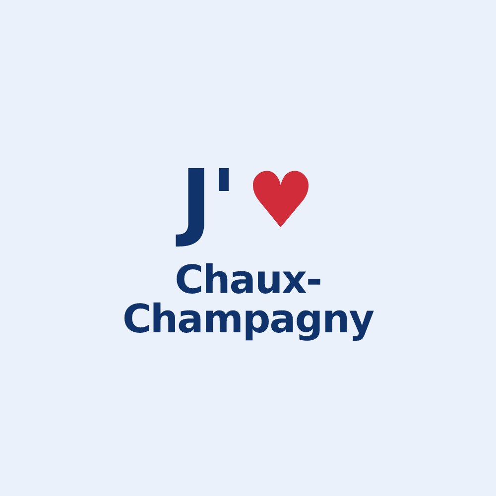 Sticker personnalisé Chaux-Champagny — design J'aime Chaux-Champagny