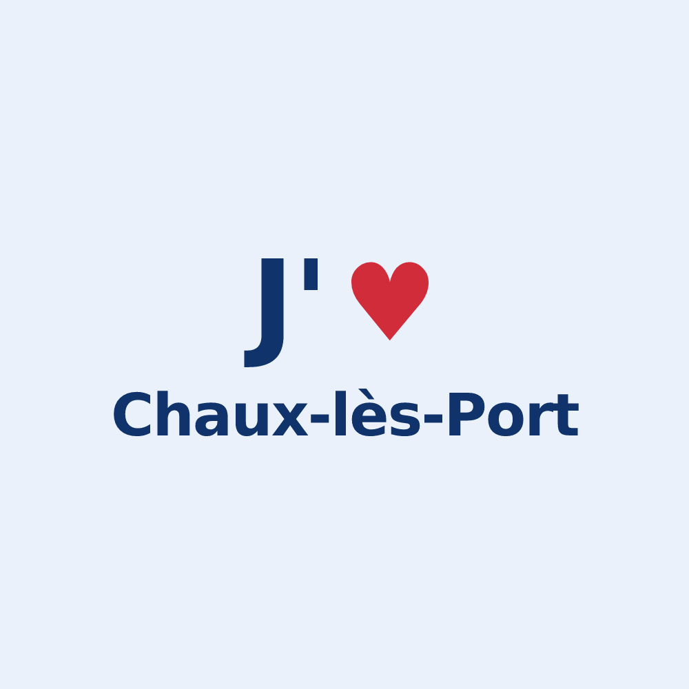 Sticker personnalisé Chaux-lès-Port — design « J'aime Chaux-lès-Port » imprimé sur le sticker