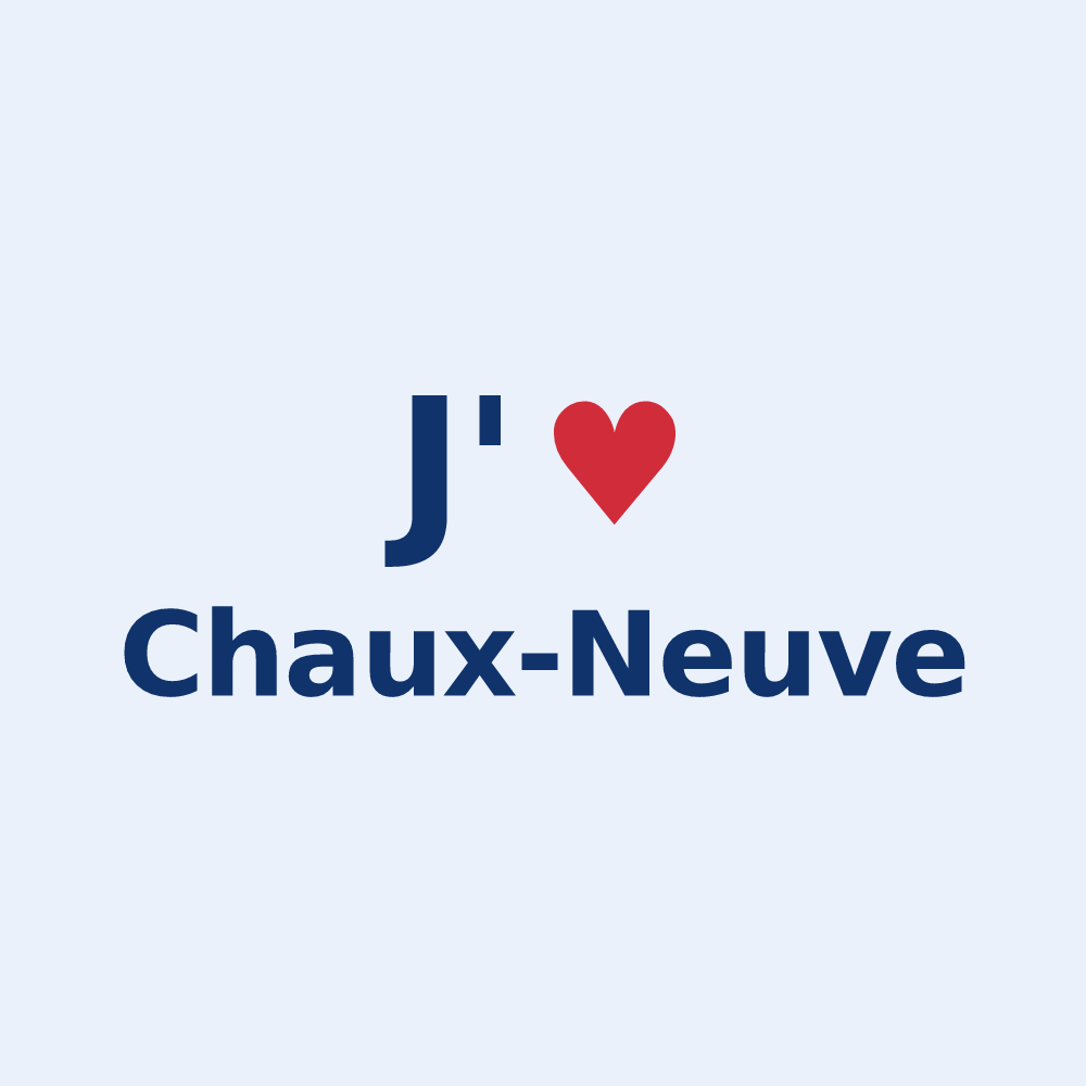 Sticker personnalisé Chaux-Neuve — design J'aime Chaux-Neuve