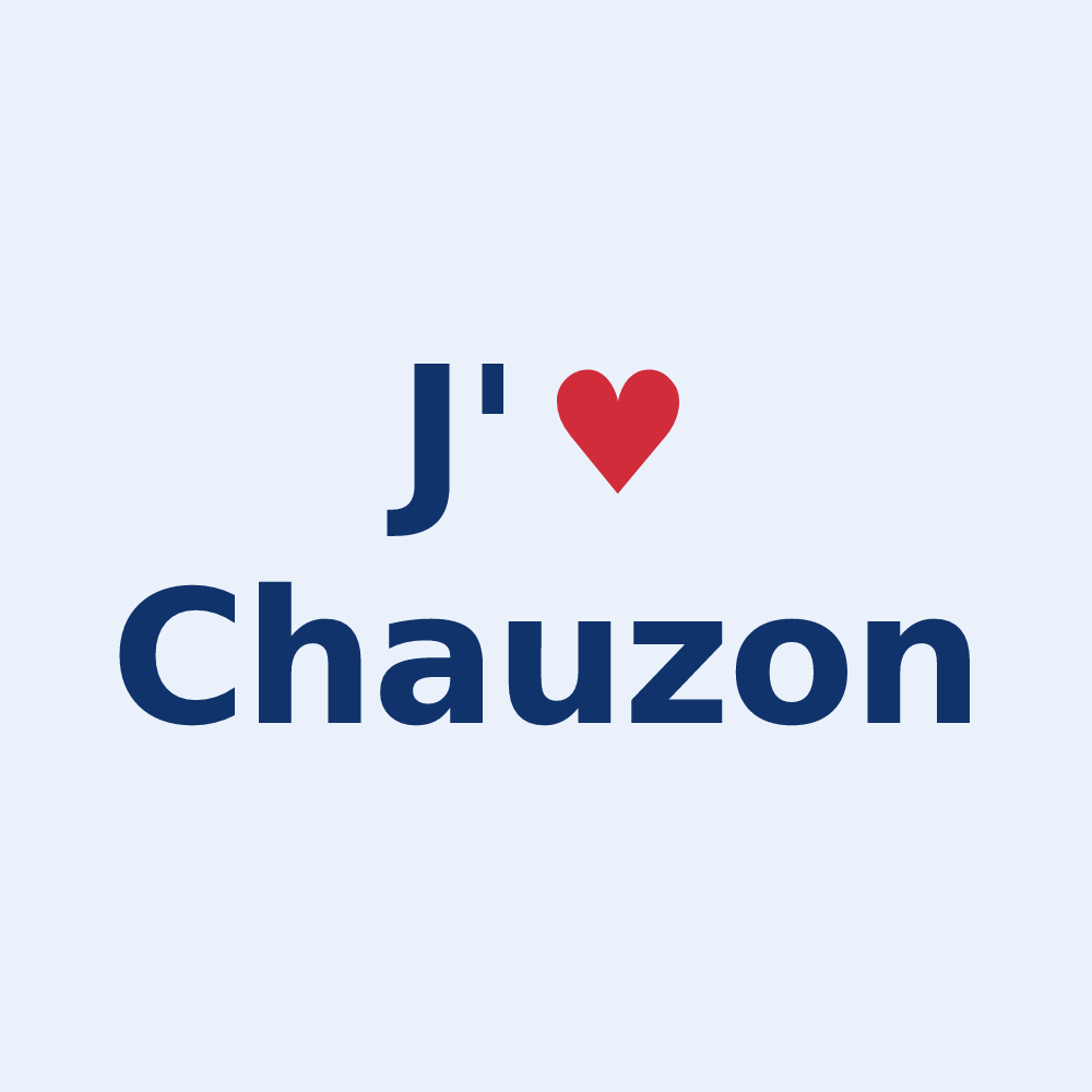 Sticker personnalisé Chauzon — design J'aime Chauzon