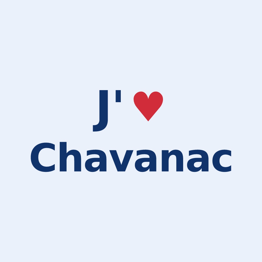 Sticker personnalisé Chavanac — design J'aime Chavanac