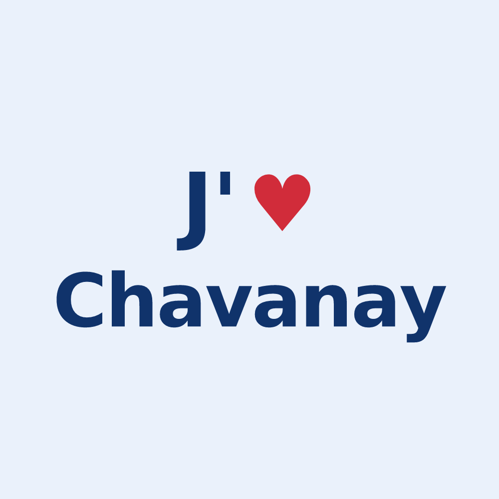 Sticker personnalisé Chavanay — design J'aime Chavanay