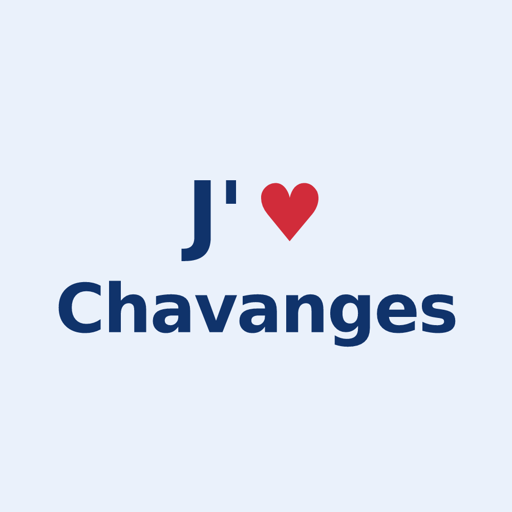 Sticker personnalisé Chavanges — design J'aime Chavanges