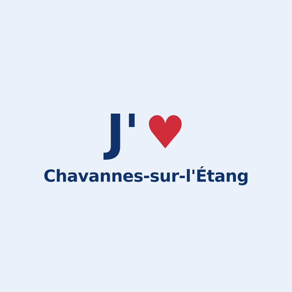 Sticker personnalisé Chavannes-sur-l'Étang — design J'aime Chavannes-sur-l'Étang