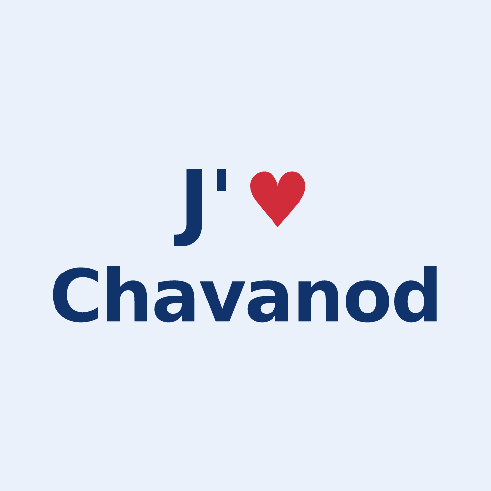 Sticker personnalisé Chavanod — design J'aime Chavanod