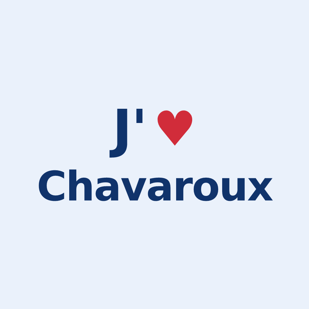 Sticker personnalisé Chavaroux — design J'aime Chavaroux