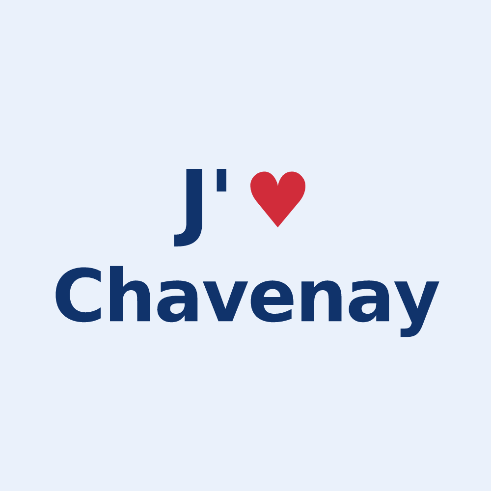 Sticker personnalisé Chavenay — design J'aime Chavenay