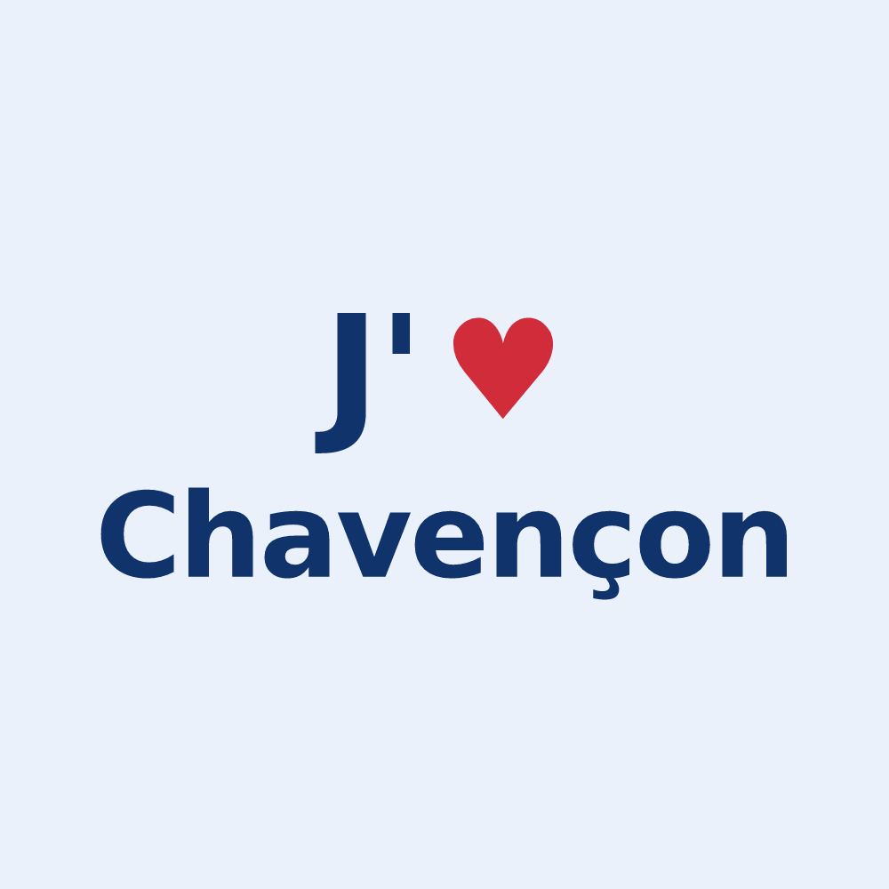 Sticker personnalisé Chavençon — design J'aime Chavençon