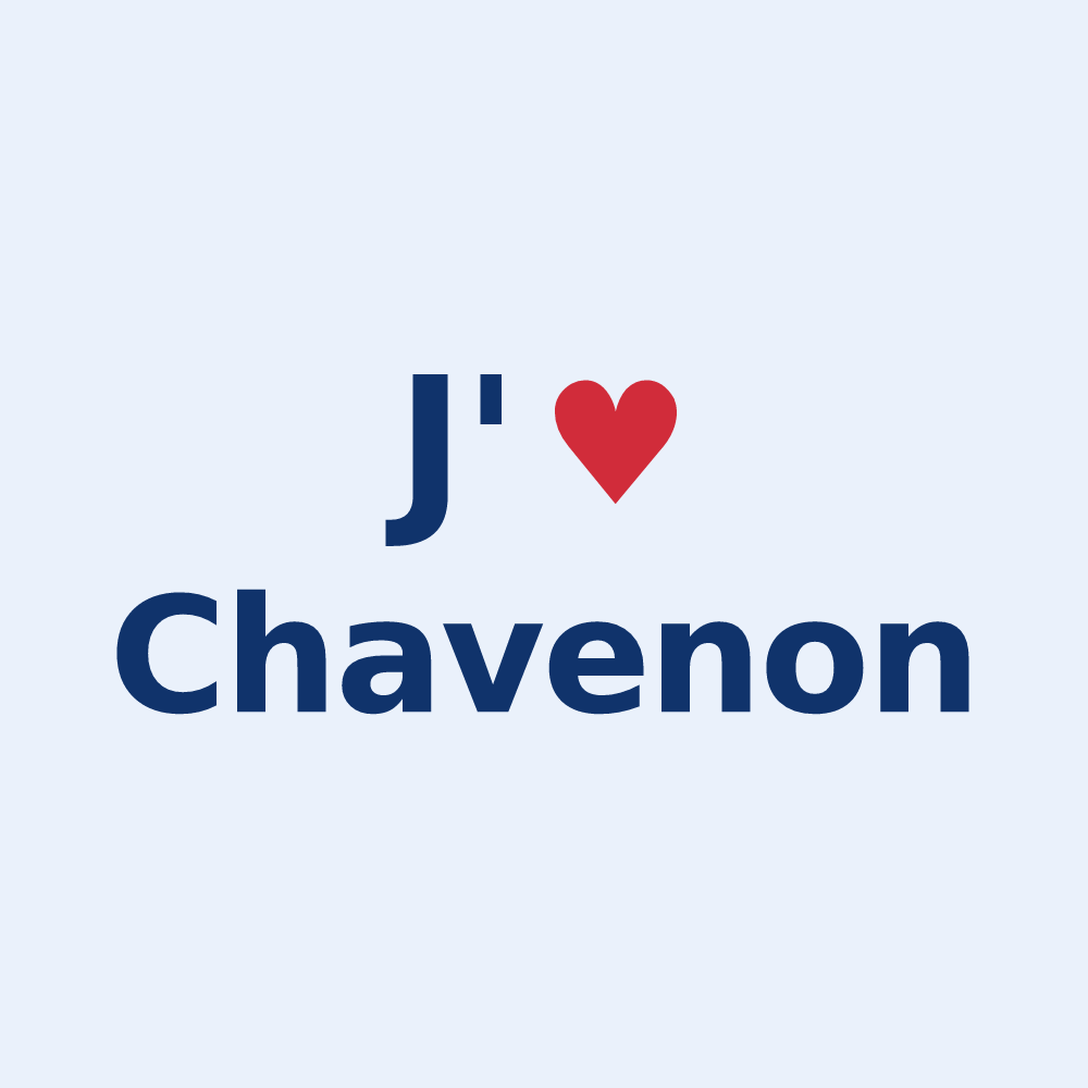 Sticker personnalisé Chavenon — design J'aime Chavenon