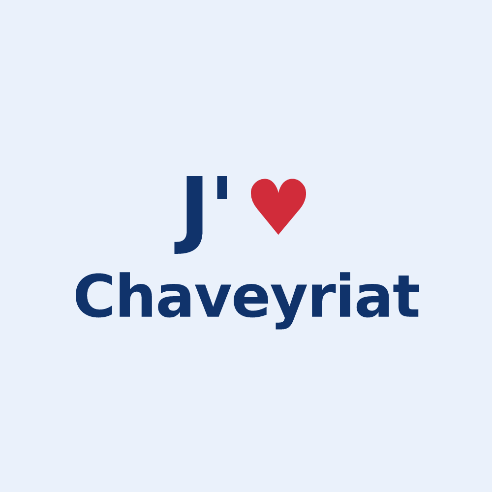 Sticker personnalisé Chaveyriat — design J'aime Chaveyriat