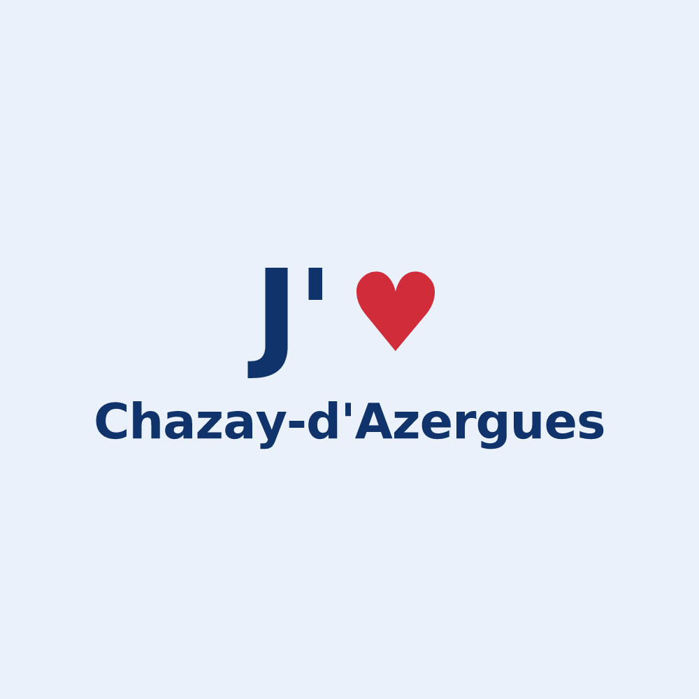 Sticker personnalisé Chazay-d'Azergues — design J'aime Chazay-d'Azergues