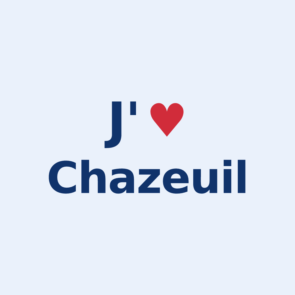 Sticker personnalisé Chazeuil — design J'aime Chazeuil