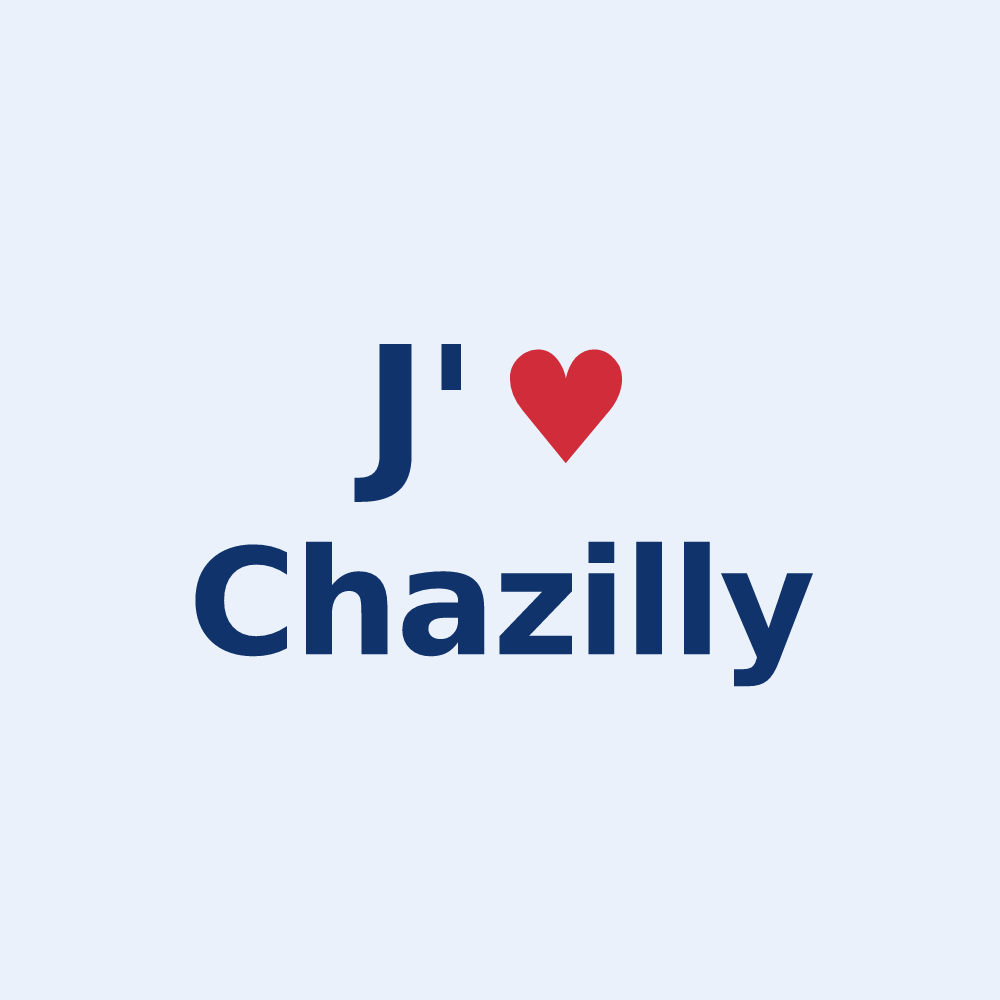 Sticker personnalisé Chazilly — design « J'aime Chazilly » imprimé sur le sticker