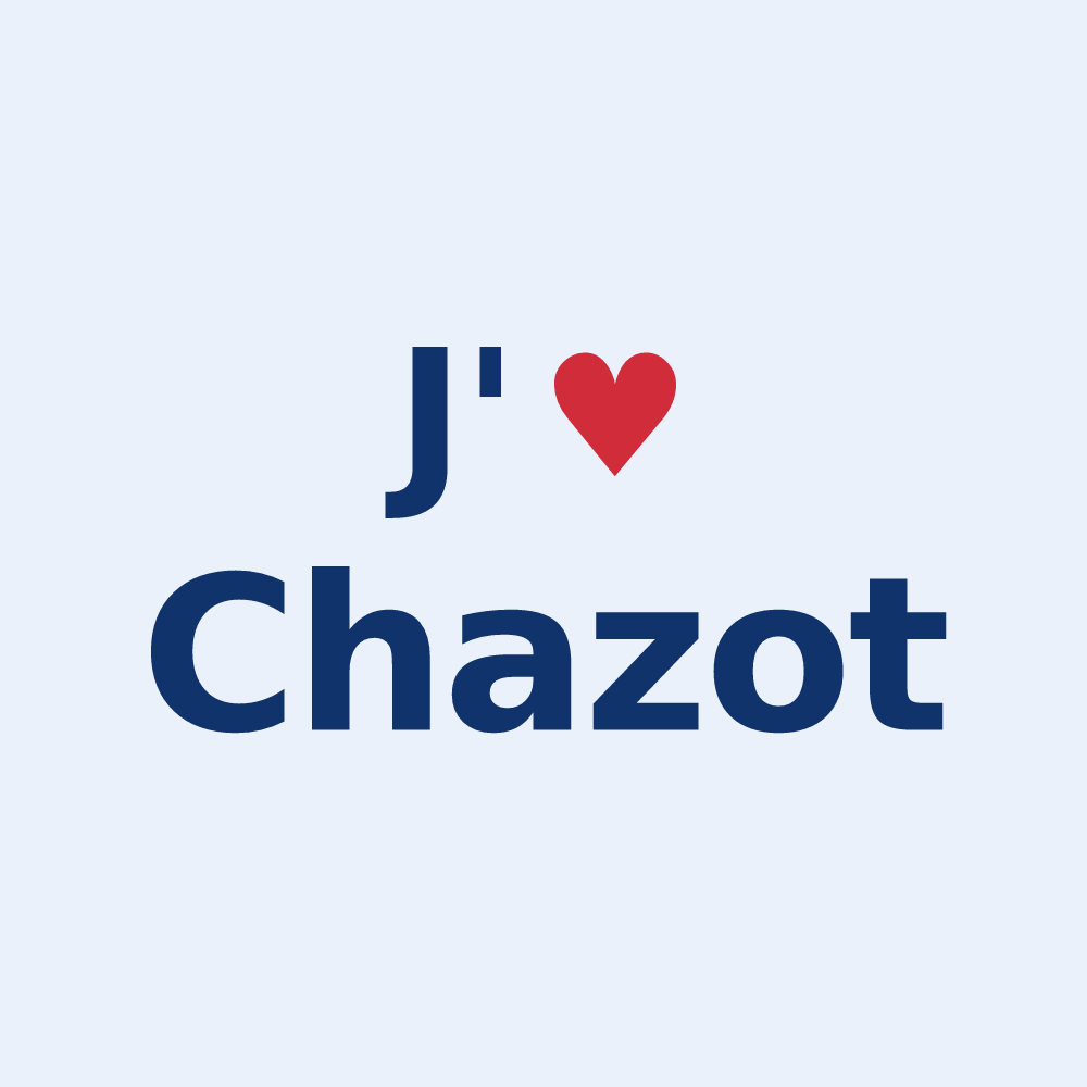 Sticker personnalisé Chazot — design J'aime Chazot