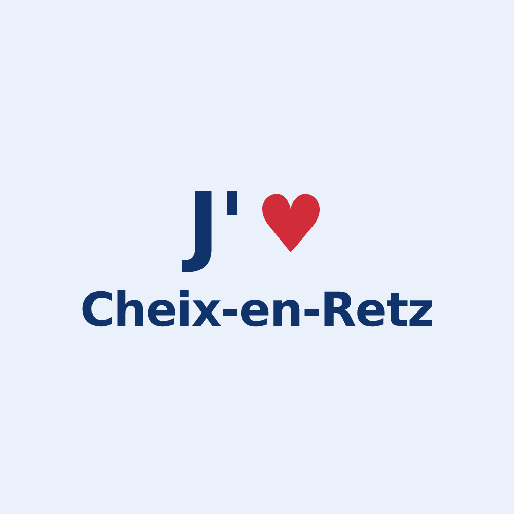 Sticker personnalisé Cheix-en-Retz — design J'aime Cheix-en-Retz