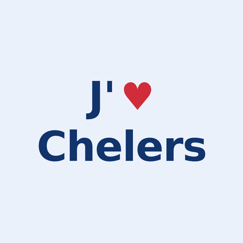 Sticker personnalisé Chelers — design J'aime Chelers