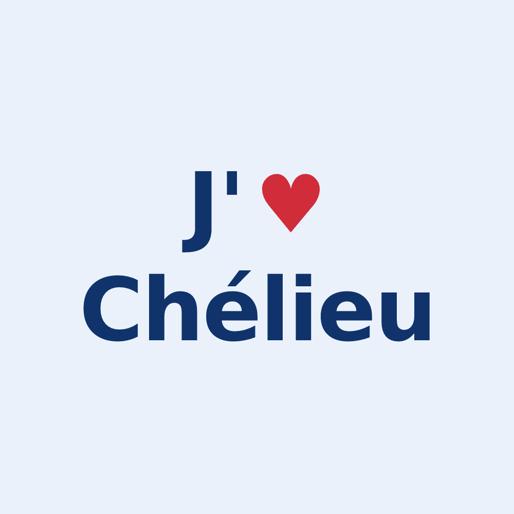 Sticker personnalisé Chélieu — design J'aime Chélieu