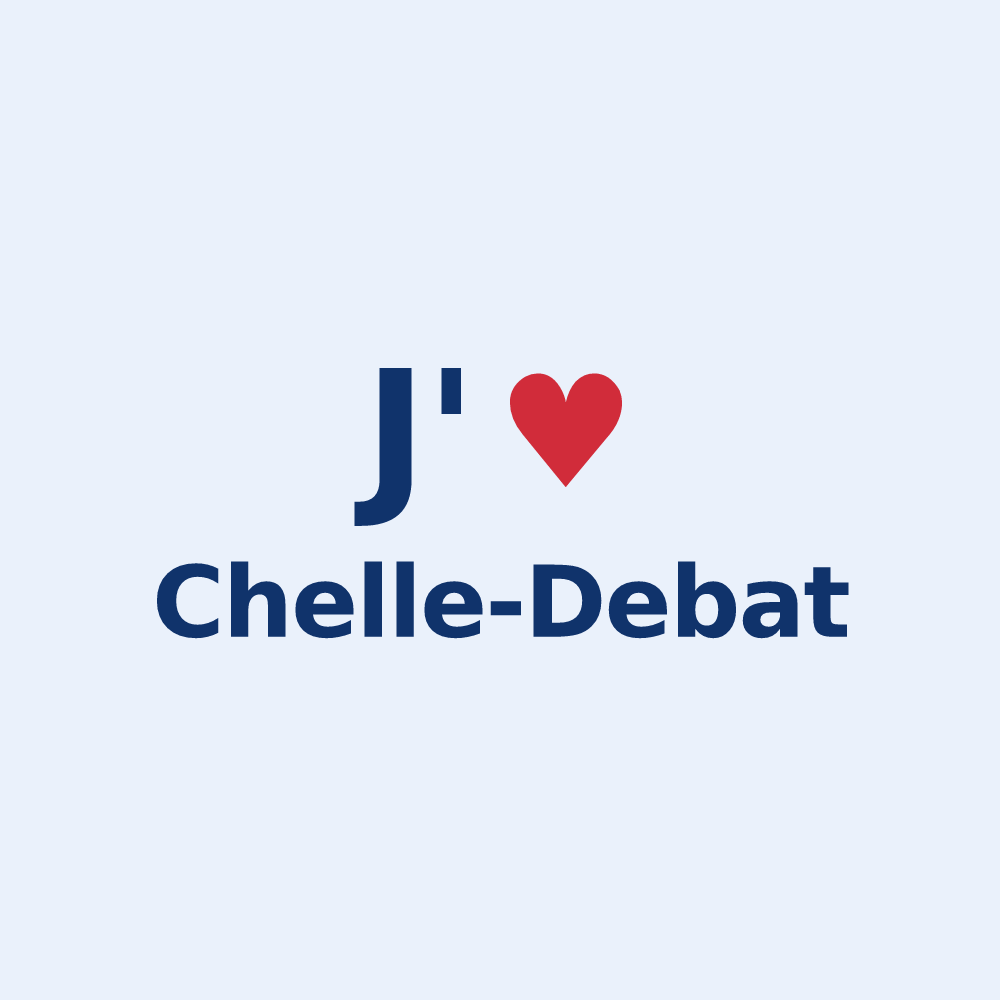 Sticker personnalisé Chelle-Debat — design J'aime Chelle-Debat