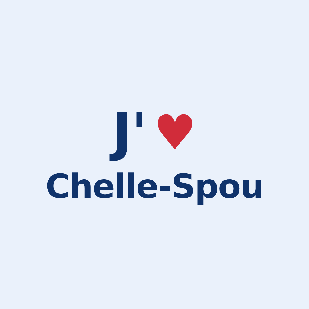 Sticker personnalisé Chelle-Spou — design J'aime Chelle-Spou