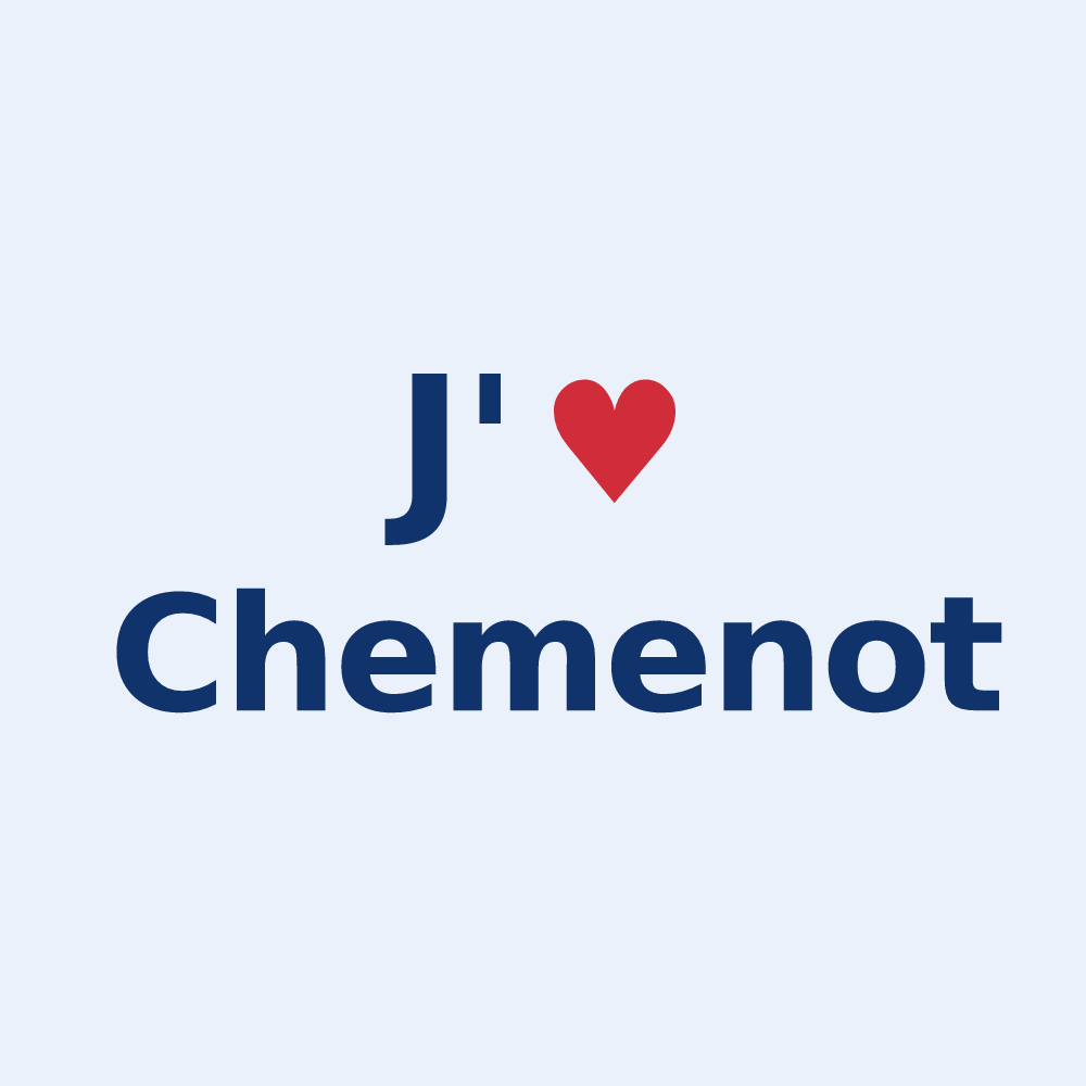 Sticker personnalisé Chemenot — design J'aime Chemenot