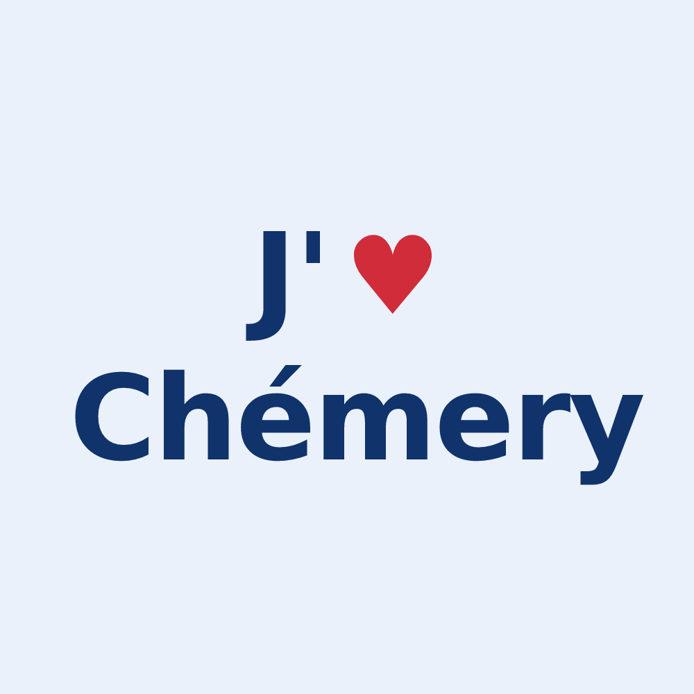 Sticker personnalisé Chémery — design J'aime Chémery
