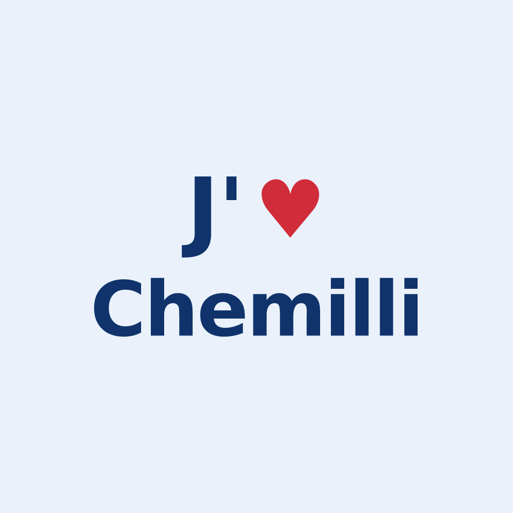 Sticker personnalisé Chemilli — design J'aime Chemilli