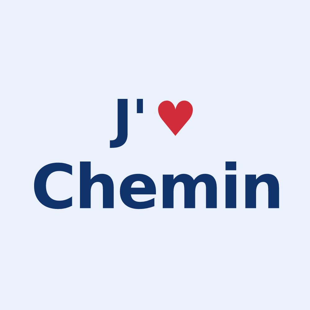 Sticker personnalisé Chemin — design J'aime Chemin
