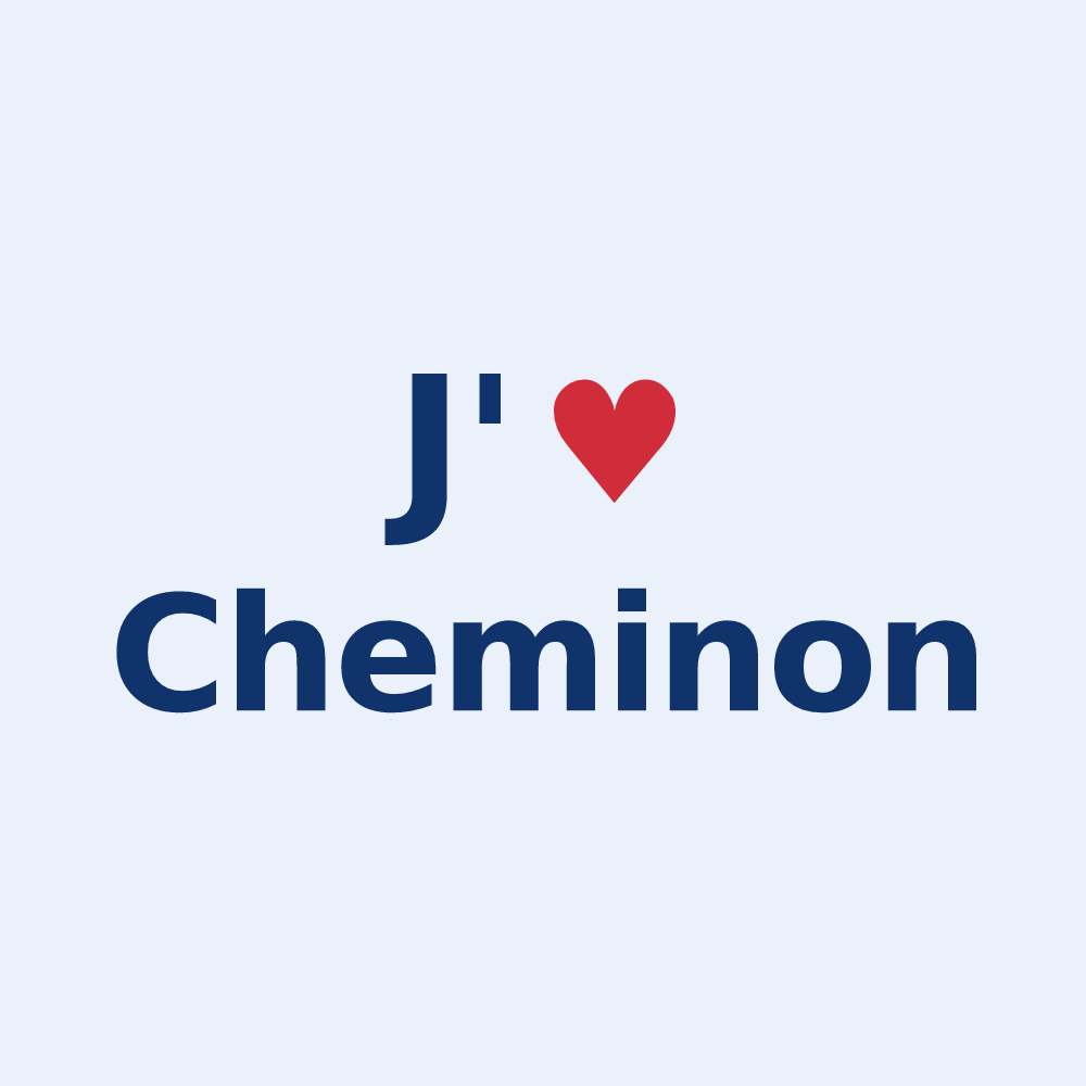 Sticker personnalisé Cheminon — design J'aime Cheminon