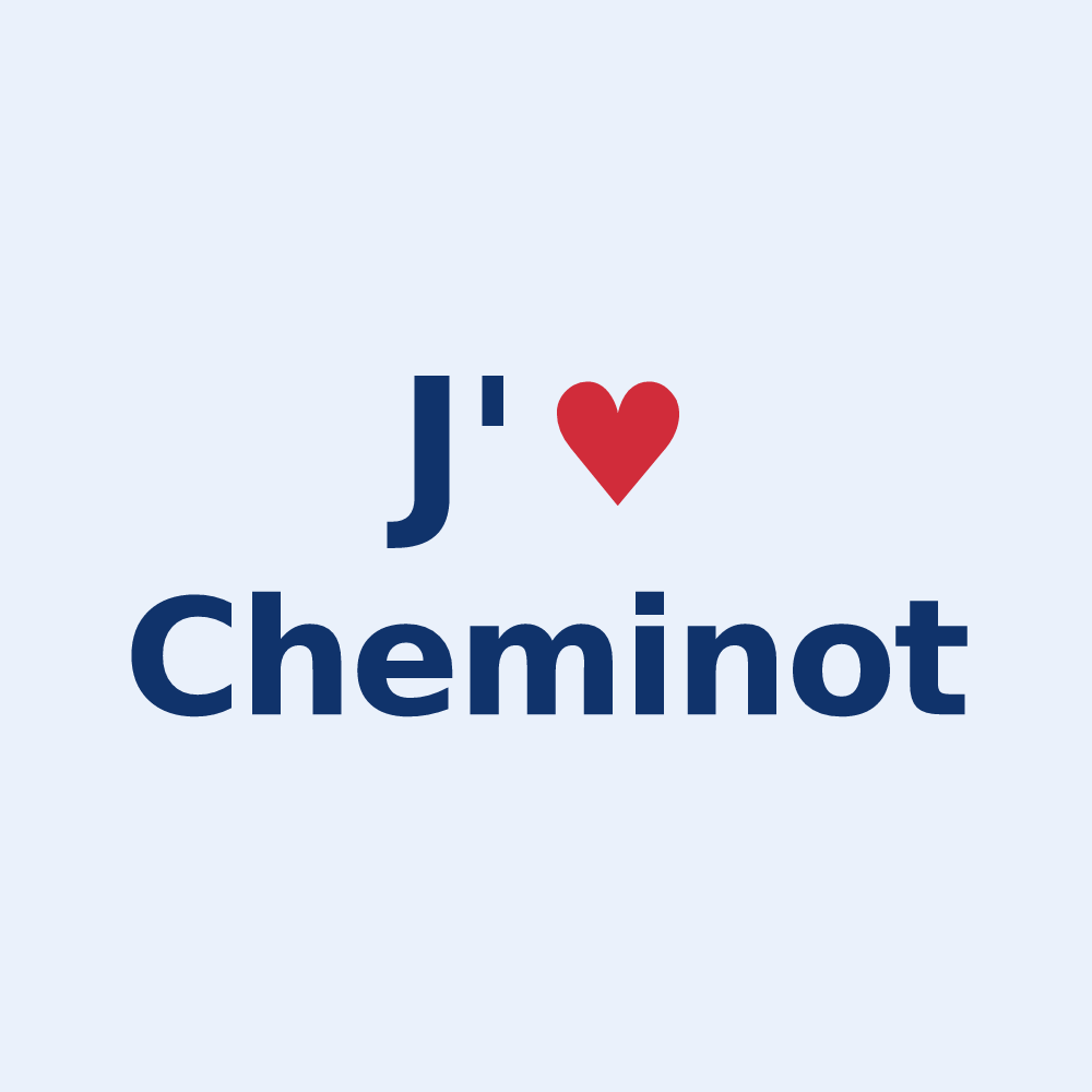 Sticker personnalisé Cheminot — design J'aime Cheminot