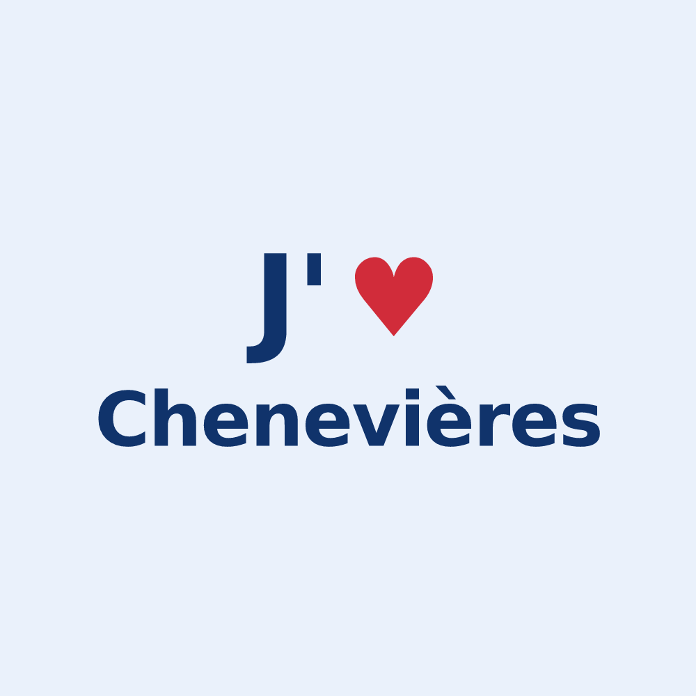 Sticker personnalisé Chenevières — design J'aime Chenevières
