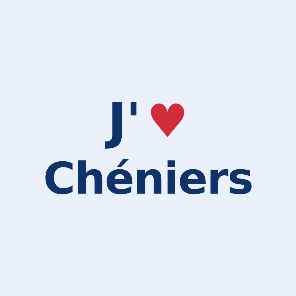 Sticker personnalisé Chéniers — design J'aime Chéniers