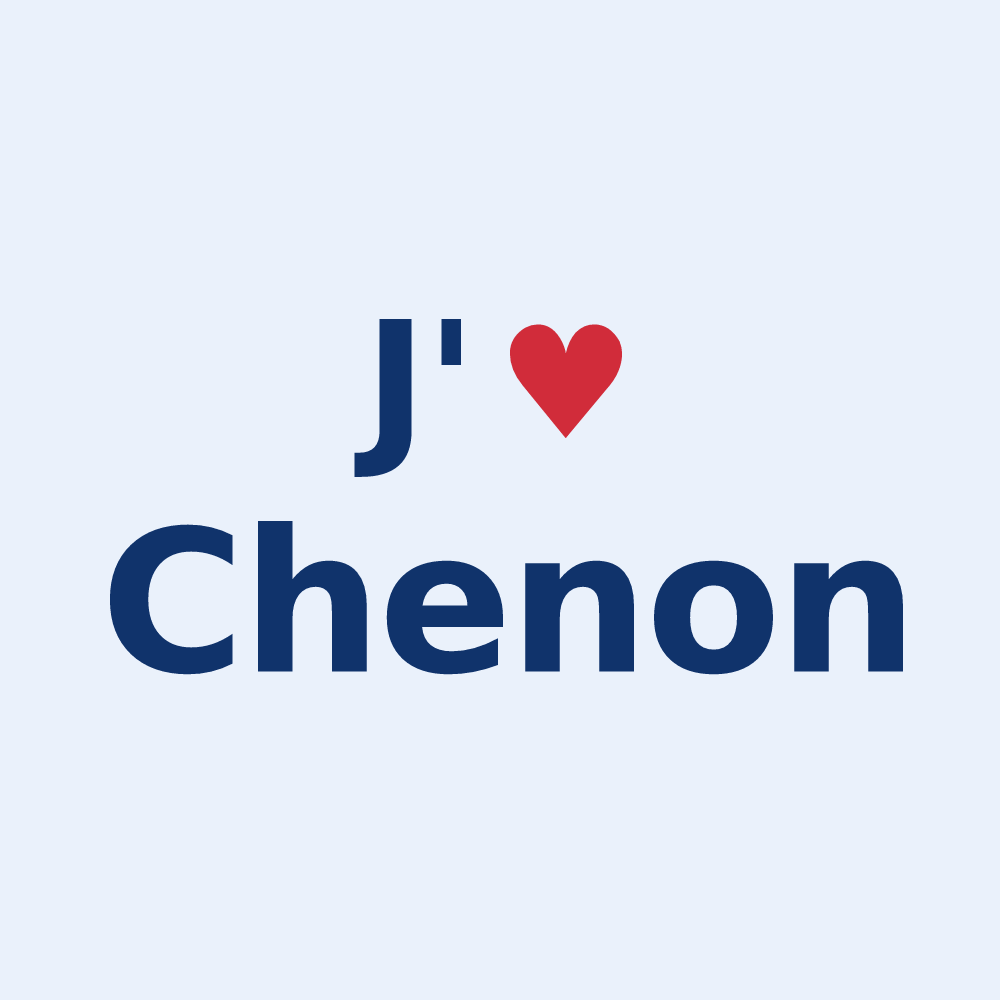 Sticker personnalisé Chenon — design J'aime Chenon