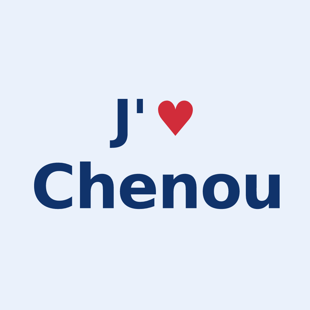 Sticker personnalisé Chenou — design J'aime Chenou