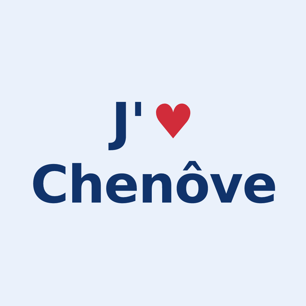 Sticker personnalisé Chenôve — design J'aime Chenôve