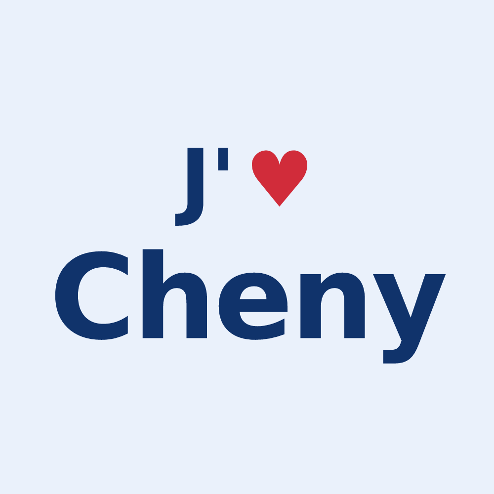 Sticker personnalisé Cheny — design J'aime Cheny