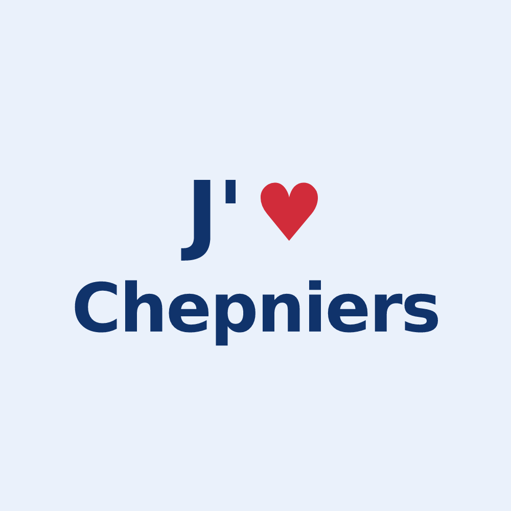 Sticker personnalisé Chepniers — design J'aime Chepniers