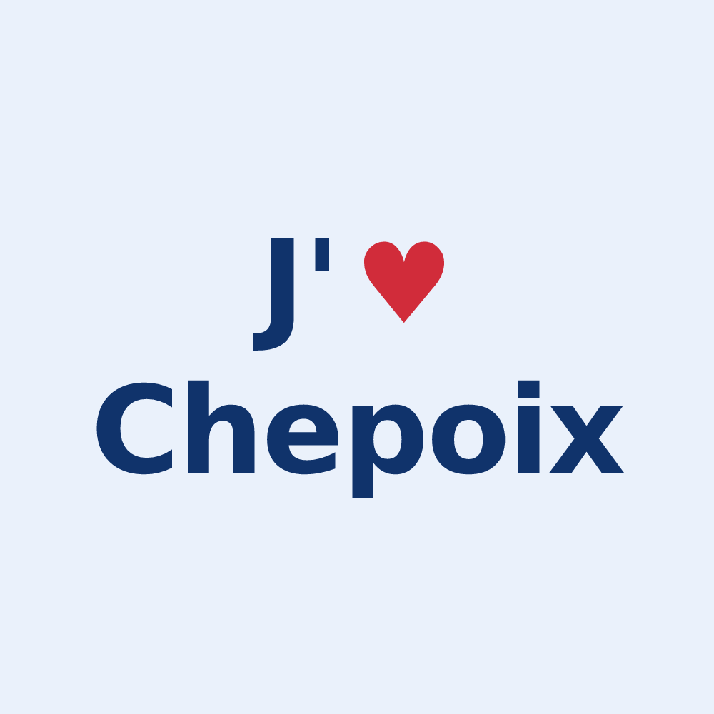 Sticker personnalisé Chepoix — design J'aime Chepoix