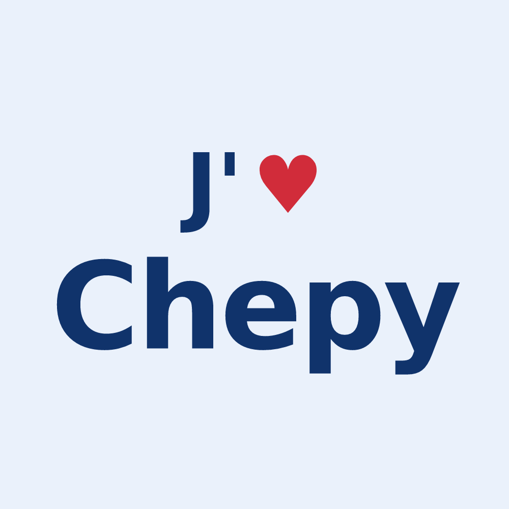 Sticker personnalisé Chepy — design J'aime Chepy