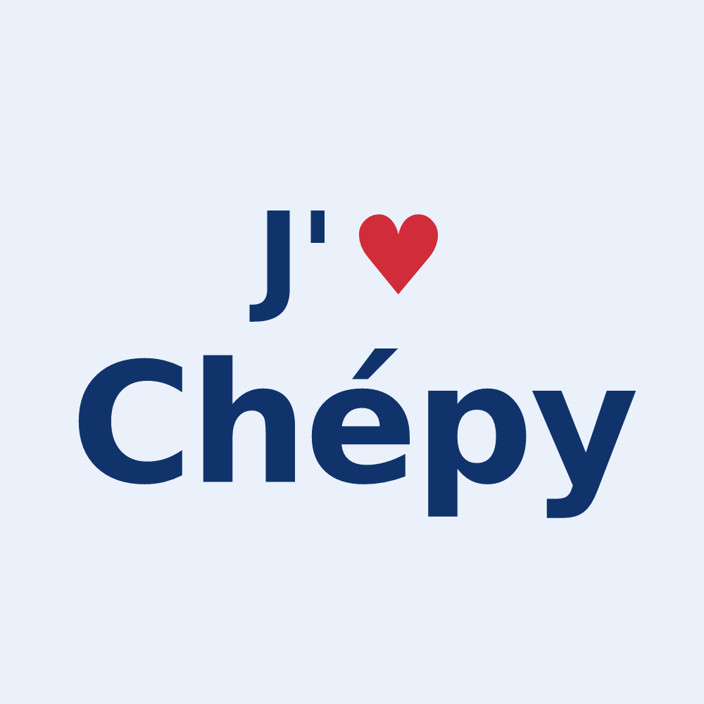 Sticker personnalisé Chépy — design J'aime Chépy