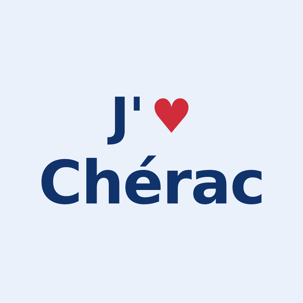 Sticker personnalisé Chérac — design J'aime Chérac